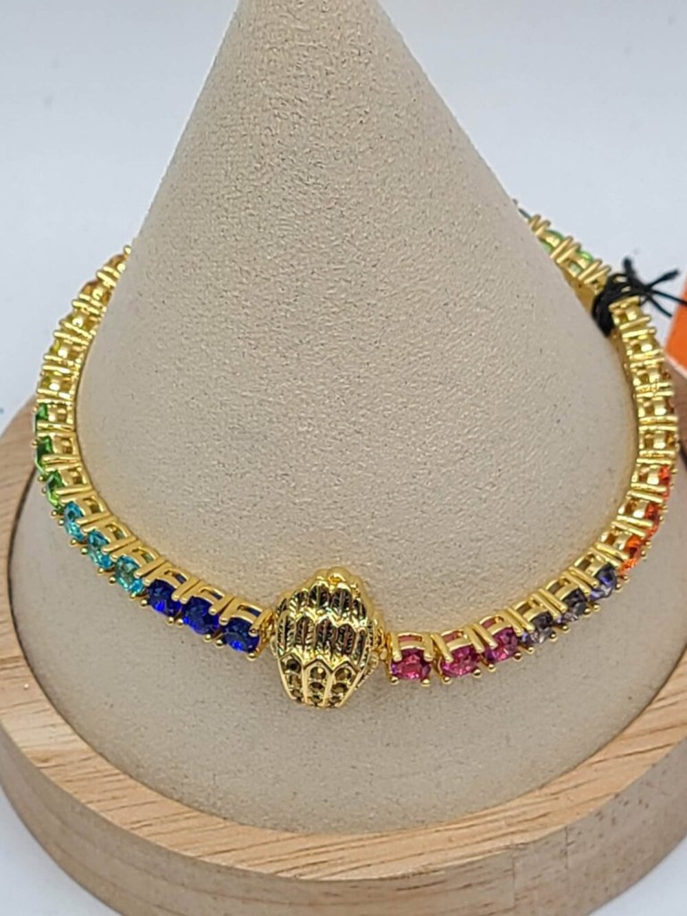 Kurt Geiger Rainbow Crystal Bracelet with Pave Rainbow Crystal Eagle